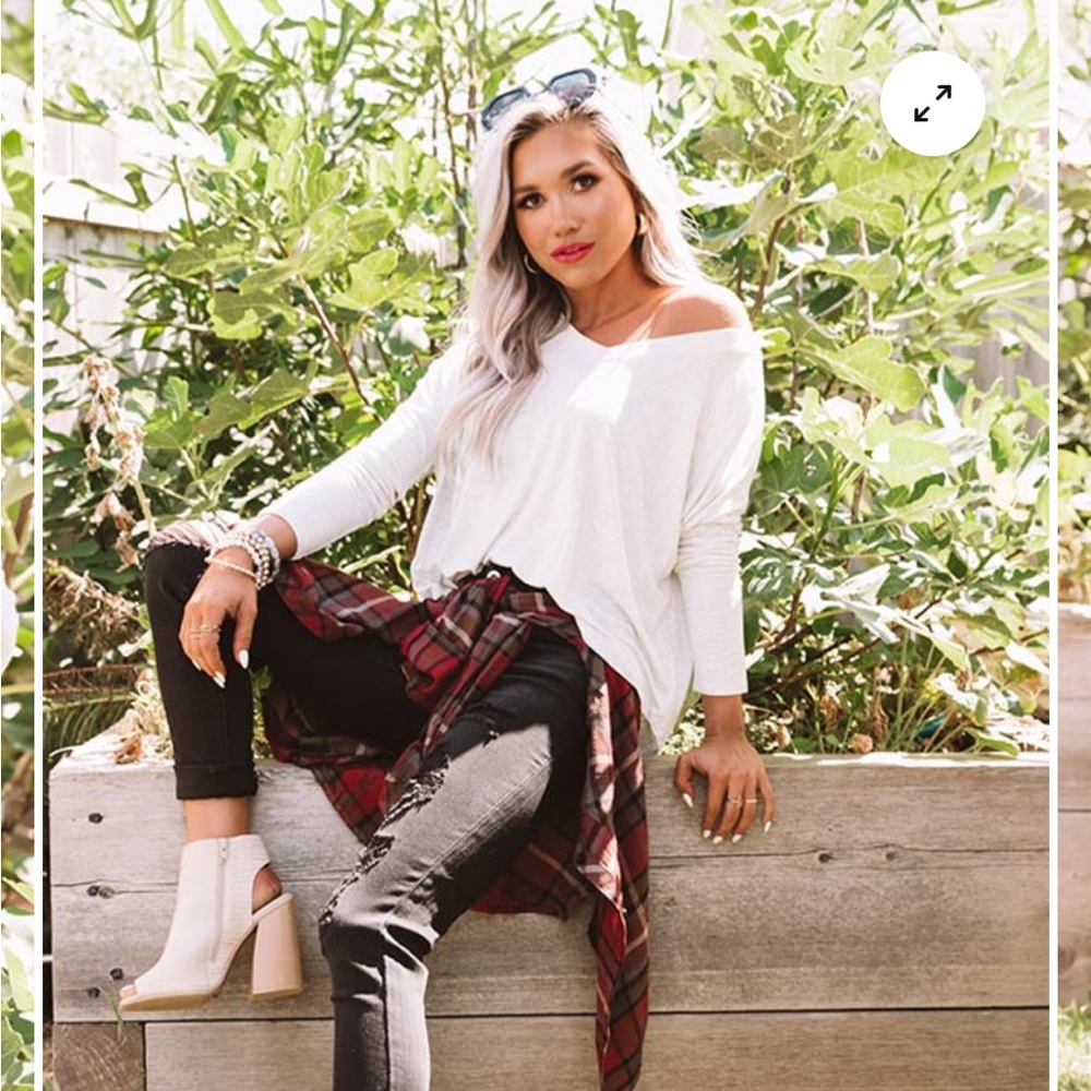 Impressions Boutique - Long Sleeve Slouchy Layering Shirt